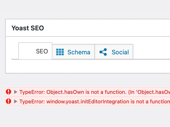 Error de Visualización en los Paneles de Yoast SEO en Safari